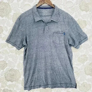 Outdoor Research Men's Striped Polo Shirt Blue L